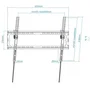 Tooq Soporte de Pared Inclinable LP1081T-B para TV de 37'' a 80''